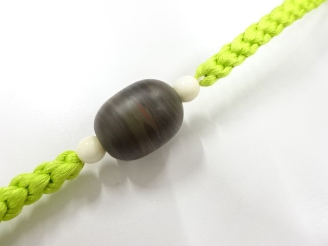 JAPANESE KIMONO / ANTIQUE NATURAL STONE OBIDOME (SASH CLIP) / HAND-TIE